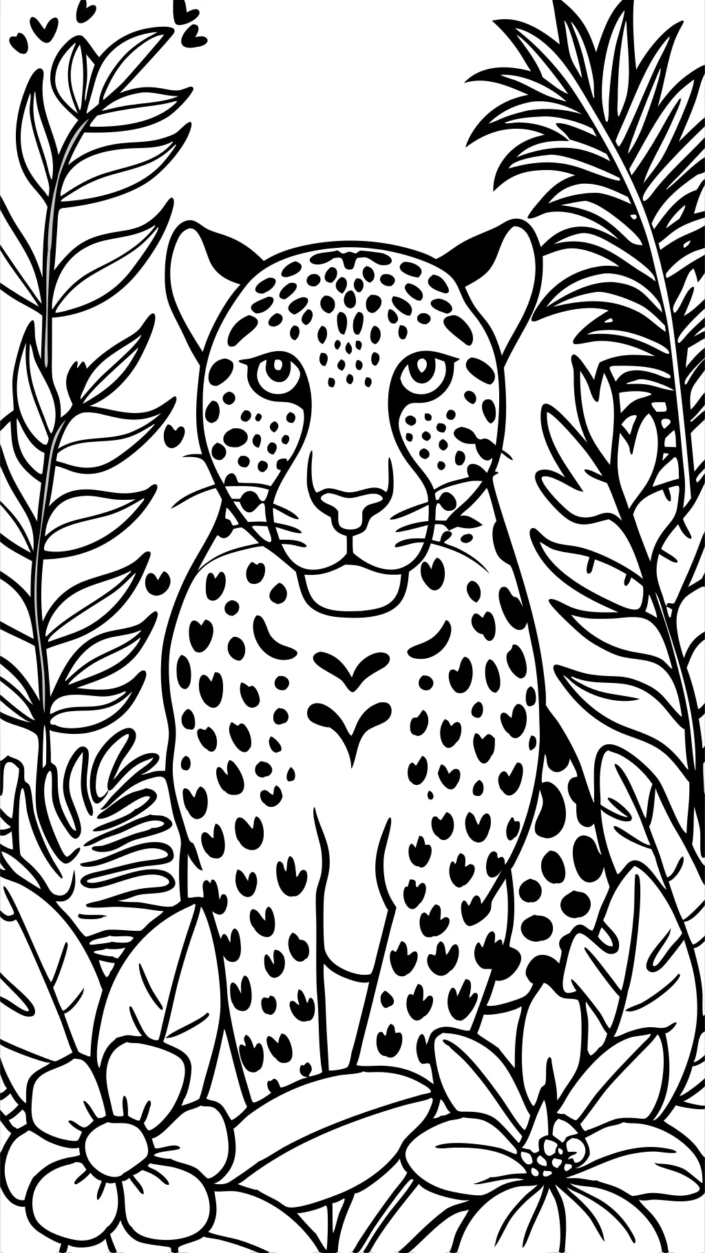 Páginas para colorear de un leopardo